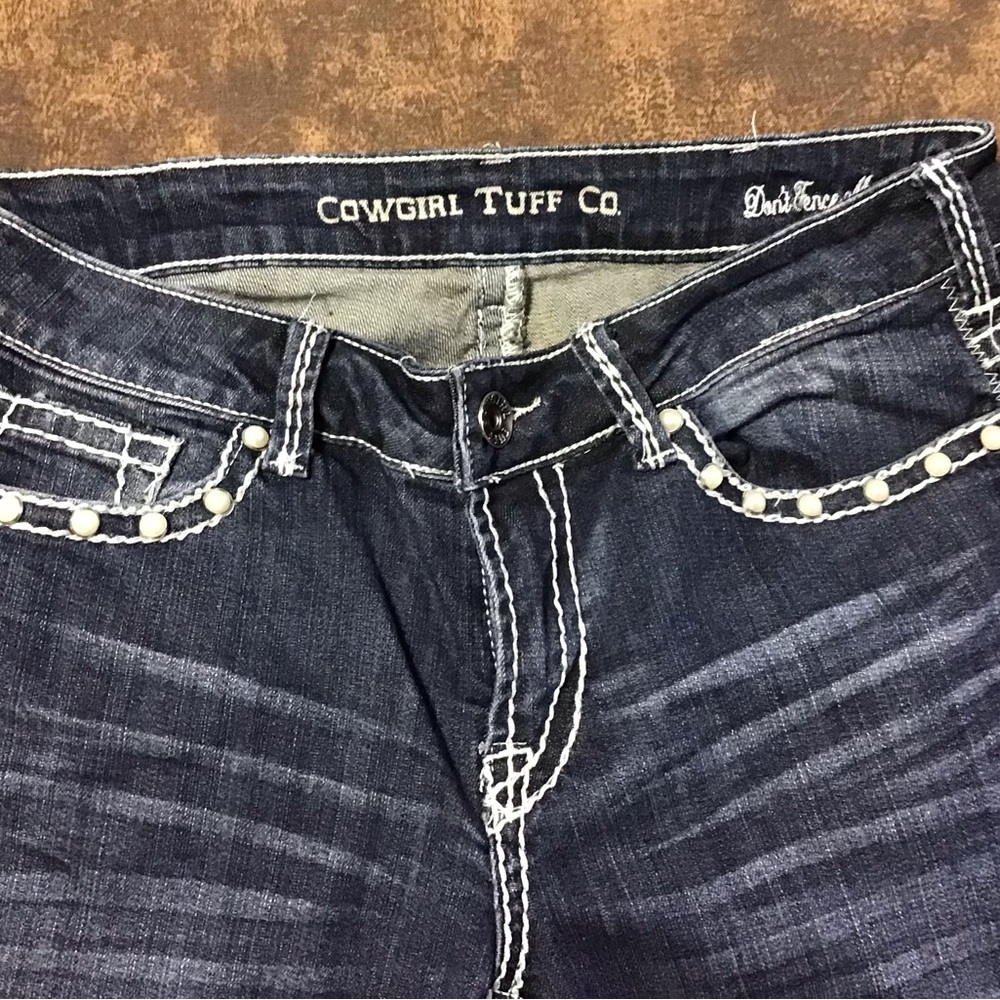 Cowgirl Tuff Don’t Fence Me In blue jeans, like new